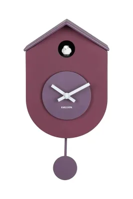 Настенные часы Karlsson wahadlowy Grato Cuckoo, 33 см, фиолетовый