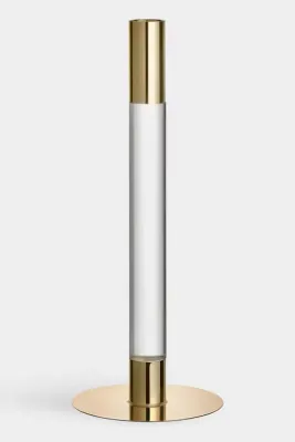Подсвечник Orrefors Lumiere, металл, 26,5 см, прозрачный