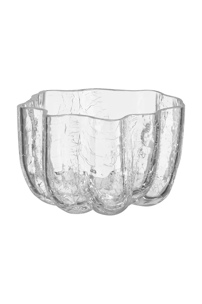 Подсвечник Kosta Boda Crackle, стекло, 10 см, прозрачный