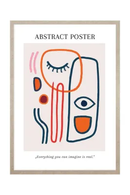 Постер home & lifestyle dekoracja cienna Abstract Colorful Faces no 50 70 см