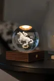 Настольная лампа Gingko Design bezprzewodowa Amber Crystal Light 9,5 x, стекло, LED, выс. 9,5 см, коричневый — фото 2