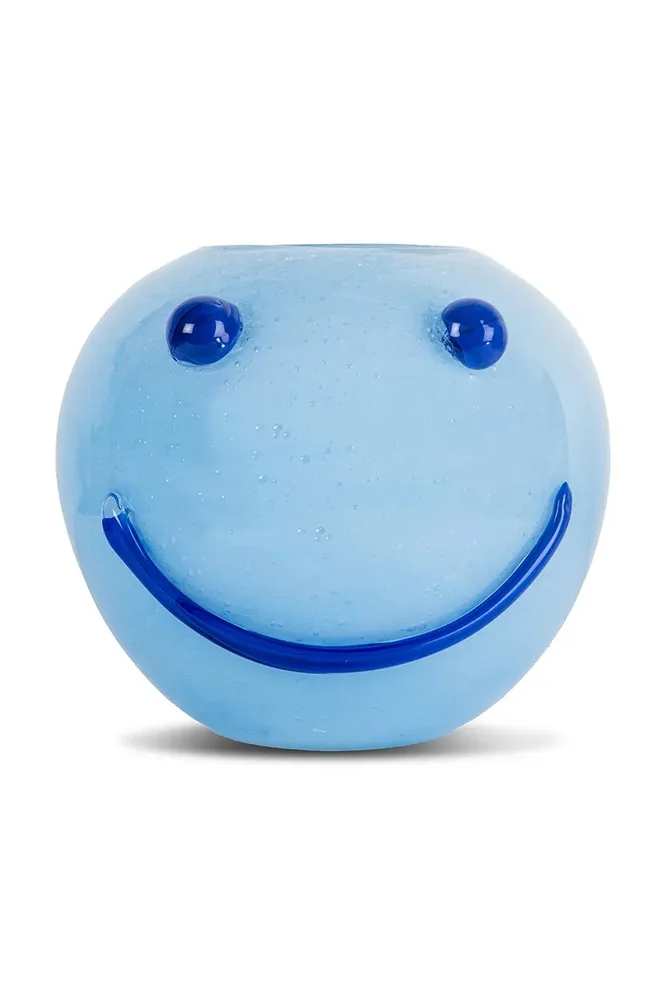 Ваза Byon Happy o, стекло, 25 см, синий