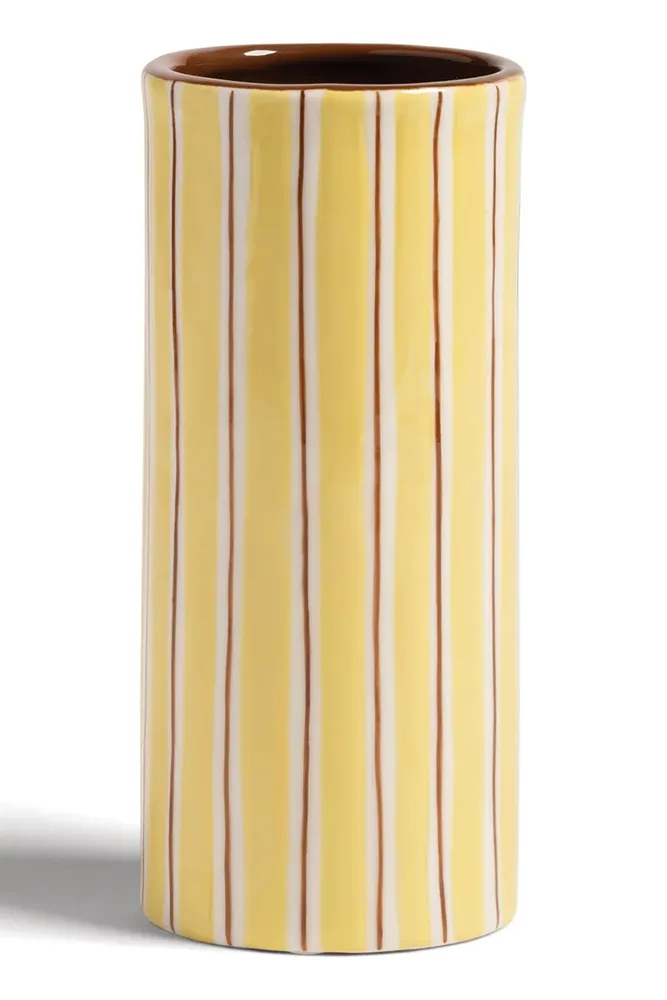 Ваза &K Amsterdam ray yellow, фарфор, 18 см, жёлтый