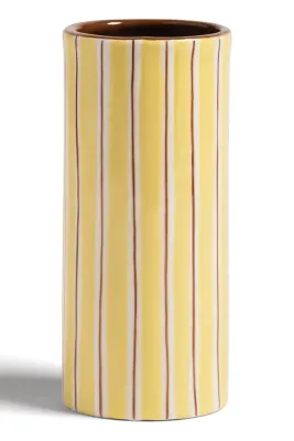 Ваза &K Amsterdam ray yellow, фарфор, 18 см, жёлтый
