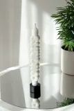 Декоративная свеча Candlehand dekoracyjna Congrats, воск, белый — фото 4