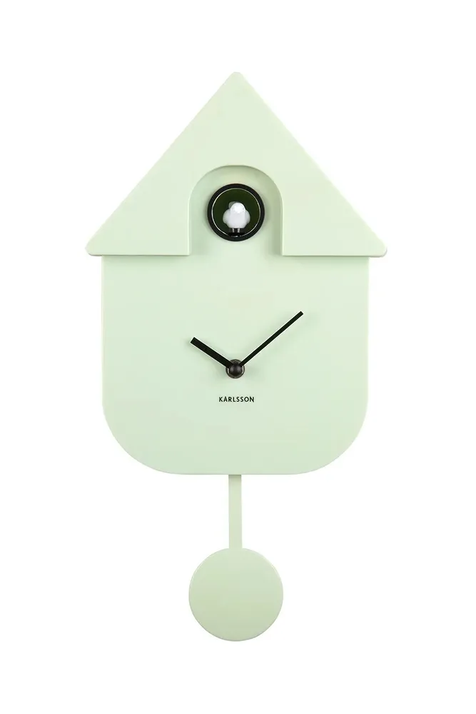 Настенные часы Karlsson z kukulka Modern Cuckoo, 41 см, зелёный