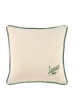 Декоративная наволочка Lacoste L VELVET Ivoire, хлопок, 45 45 см, бежевый — фото 1