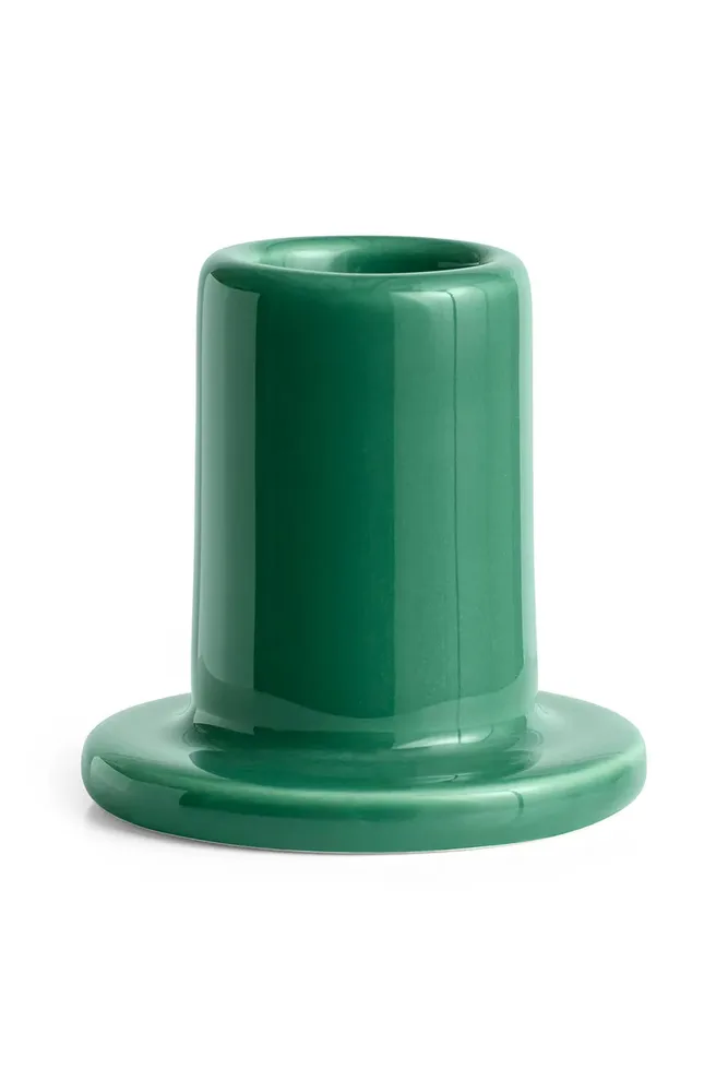 Подсвечник Hay Tube, керамика, 5,5 см, зелёный