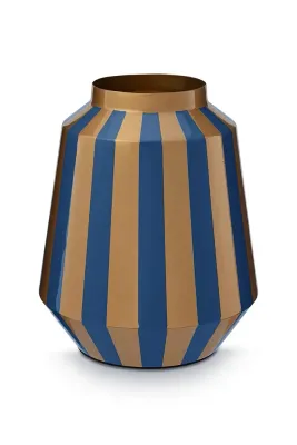 Ваза Pip Studio Stripes Navy-Gold, 29 см
