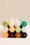 Декоративная свеча HAY zestaw wiec Hexagon Candle 2,2 x, соевый воск, зелёный — фото 2