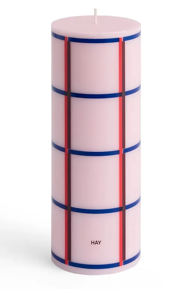 Декоративная свеча HAY dekoracyjna Column Candle 7 x, соевый воск, розовый