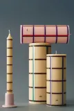 Декоративная свеча HAY dekoracyjna Column Candle 7 x, соевый воск, розовый — фото 2