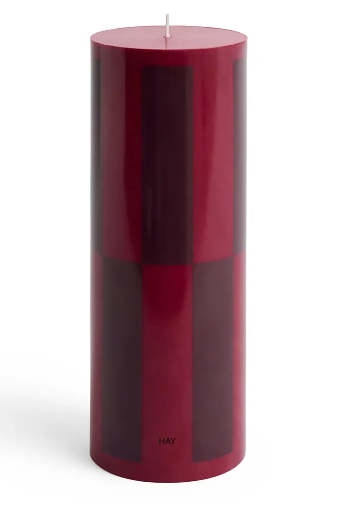 Декоративная свеча HAY dekoracyjna Column Candle 9 x, соевый воск, красный