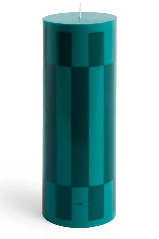 Декоративная свеча HAY dekoracyjna Column Candle 9 x, соевый воск, зелёный