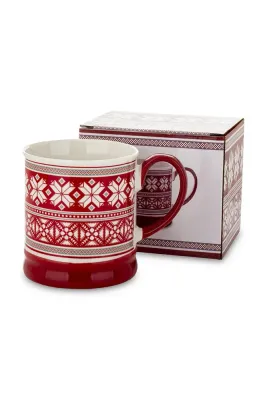 Кружка Inne home & lifestyle, фарфор, 480 мл, красный