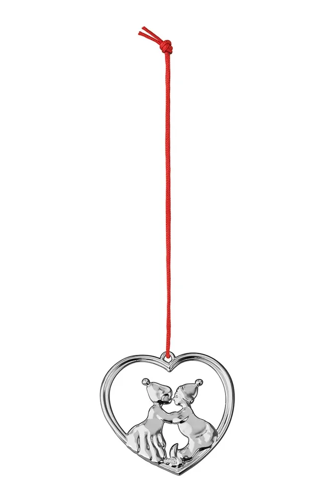 Новогоднее украшение Rosendahl Kissing Elves, 7 см, серый