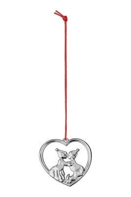 Новогоднее украшение Rosendahl Kissing Elves, 7 см, серый