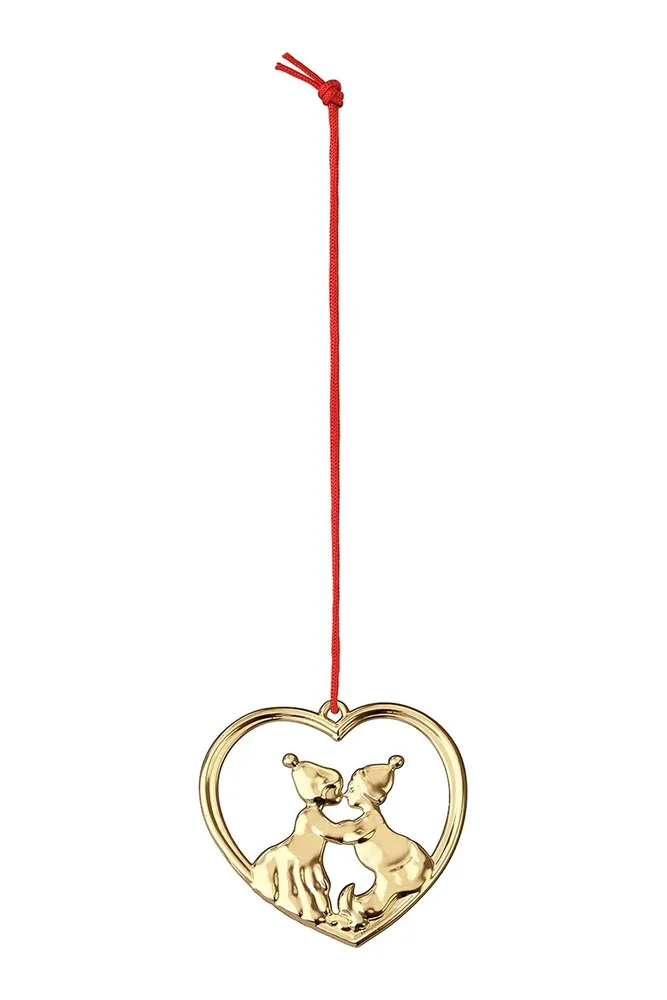 Новогоднее украшение Rosendahl Kissing Elves, 7 см, жёлтый