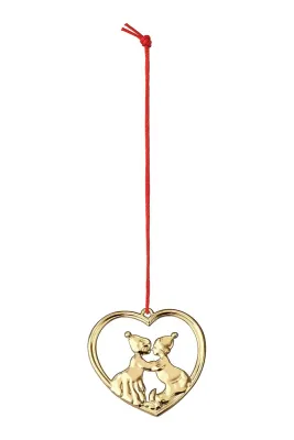 Новогоднее украшение Rosendahl Kissing Elves, 7 см, жёлтый