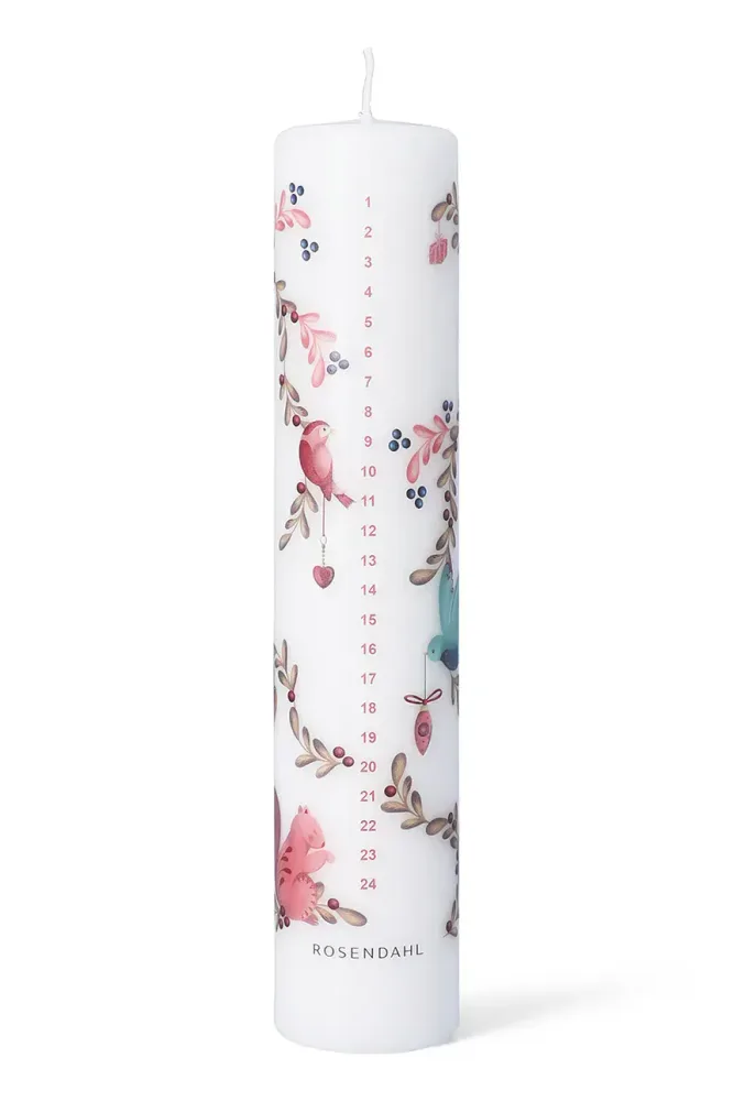 Новогоднее украшение Rosendahl swieca adwentowa Cottage Advent Candle 2025, 5 см, белый