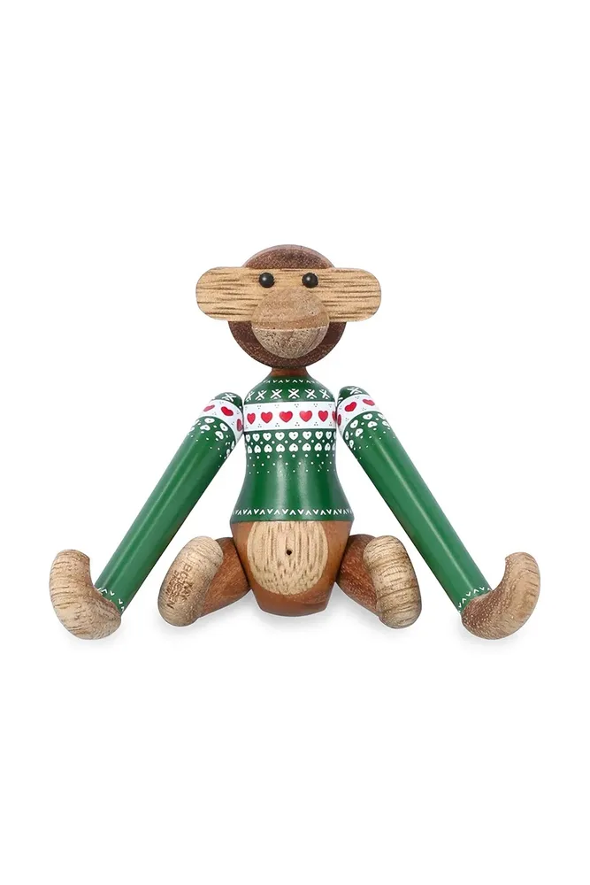 Фигурка декоративная Kay Bojesen Monkey Christmas Jumper, дерево, 10 см