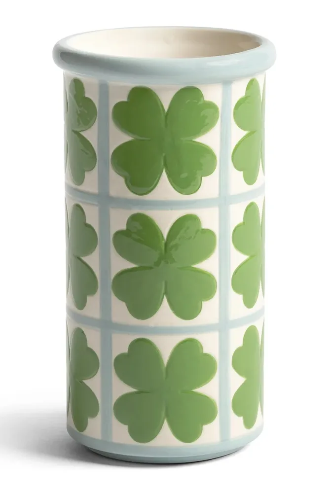 Ваза &K Amsterdam patch clover, керамика, 16,5 см, разноцветный