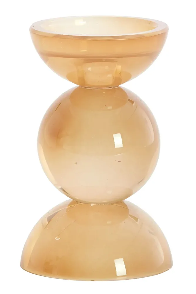 Подсвечник Light & Living, стекло, 15,5 см, оранжевый