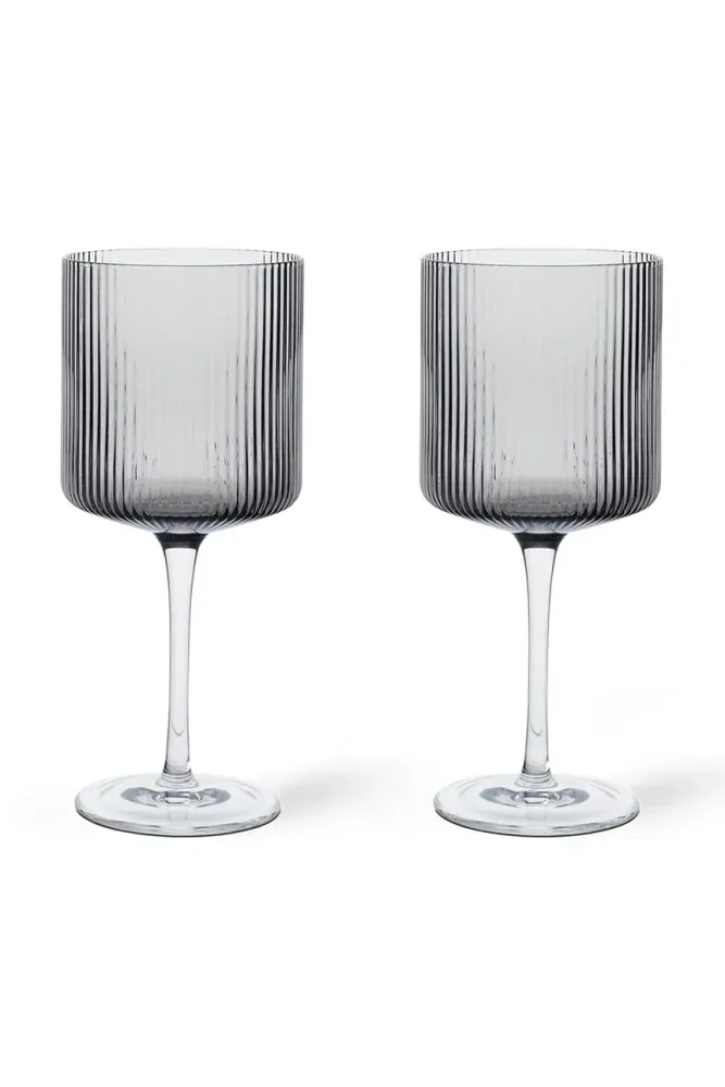 Набор бокалов Ferm Living, 2 шт, 325 мл, стекло, чёрный