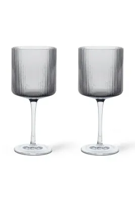 Набор бокалов Ferm Living, 2 шт, 325 мл, стекло, чёрный
