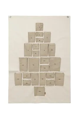 Новогоднее украшение Ferm Living kalendarz adwentowy, 2 см, бежевый