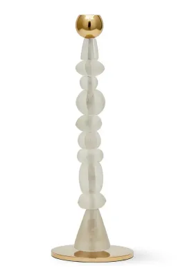 Подсвечник Pols Potten Beads S, сталь, 34 см, бежевый