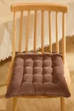 Декоративная подушка Calma House na krzeslo bawelniana, бархат, 40 40 4 см, коричневый — фото 2