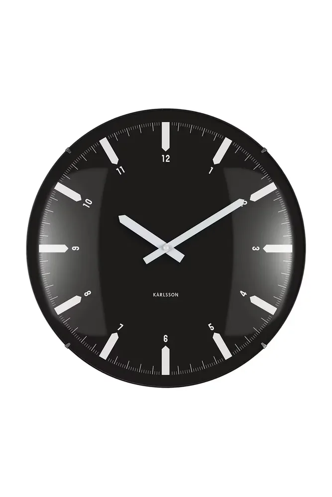 Настенные часы Karlsson Realista Dome, 35 см, чёрный
