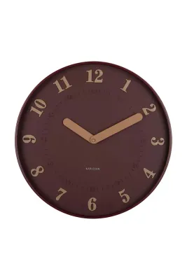 Настенные часы Karlsson Amena, 40 см, бордовый