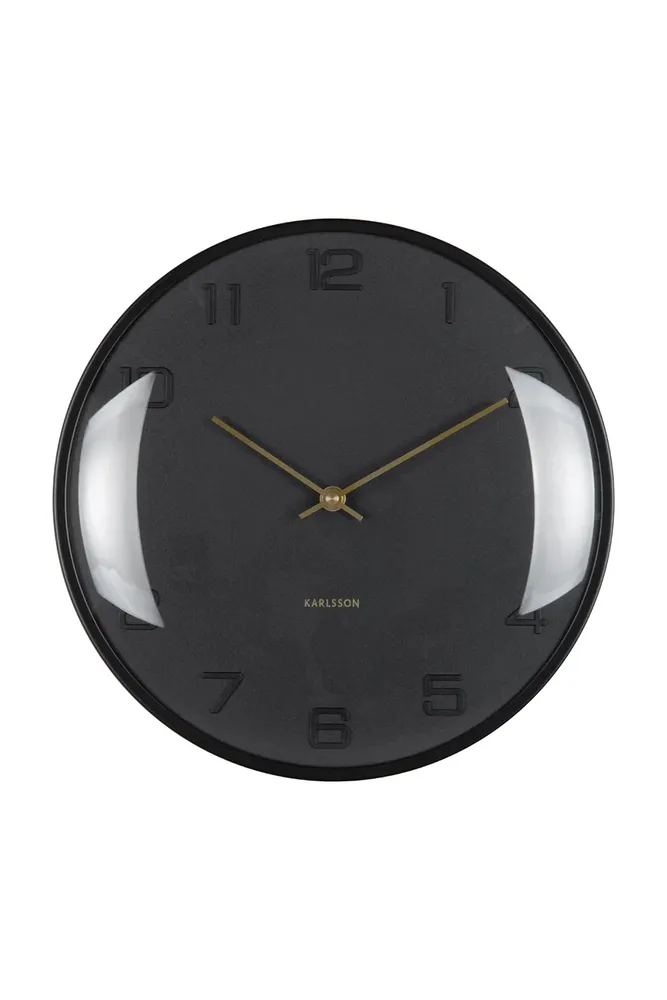Настенные часы Karlsson Fuerte Dome, 30,5 см, чёрный