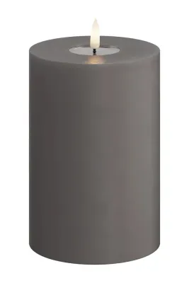 Фонарь для свечи Deluxe Homeart swieca led Gra Bloklys, 15 см, серый