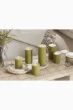 Фонарь для свечи Deluxe Homeart swieca led Oliven Gronne Bloklys, 15 см, зелёный — фото 4