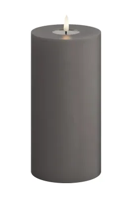 Фонарь для свечи Deluxe Homeart swieca led Gra Bloklys, 20 см, серый