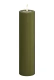 Фонарь для свечи Deluxe Homeart swieca led Oliven Gronne Bloklys, 20 см, зелёный — фото 1