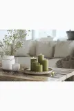 Фонарь для свечи Deluxe Homeart swieca led Oliven Gronne Bloklys, 20 см, зелёный — фото 2