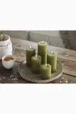 Фонарь для свечи Deluxe Homeart swieca led Oliven Gronne Bloklys, 20 см, зелёный — фото 3