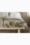 Фонарь для свечи Deluxe Homeart swieca led Oliven Gronne Bloklys, 20 см, зелёный — фото 5