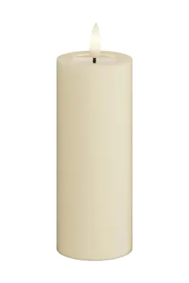 Фонарь для свечи Deluxe Homeart swieca led Cream Bloklys, 12,5 см, бежевый