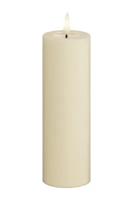 Фонарь для свечи Deluxe Homeart swieca led Cream Bloklys, 15 см, бежевый