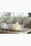 Фонарь для свечи Deluxe Homeart swieca led Cream Bloklys, 15 см, бежевый — фото 2