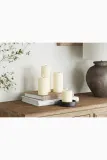 Фонарь для свечи Deluxe Homeart swieca led Cream Bloklys, 15 см, бежевый — фото 4