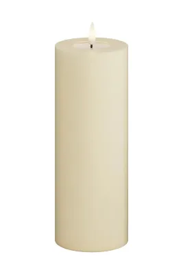 Фонарь для свечи Deluxe Homeart swieca led Cream Bloklys, 20 см, бежевый