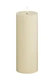 Фонарь для свечи Deluxe Homeart swieca led Cream Bloklys, 20 см, бежевый — фото 1