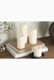 Фонарь для свечи Deluxe Homeart swieca led Cream Bloklys, 20 см, бежевый — фото 5