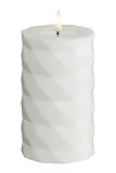 Фонарь для свечи Deluxe Homeart swieca led Square Bloklys, пластик, 12,5 см, белый — фото 1